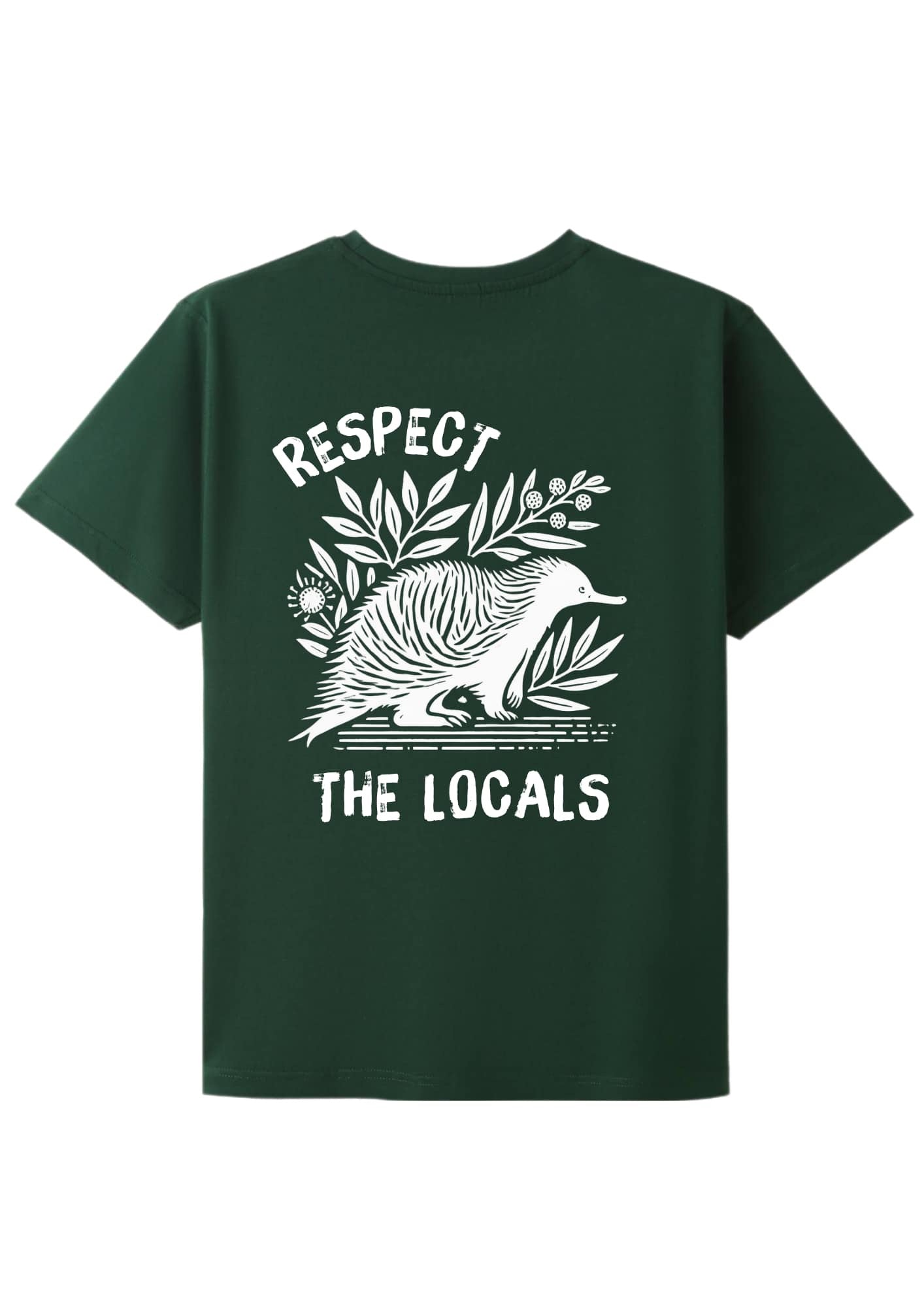 Respect The Locals T-shirt - Echidna