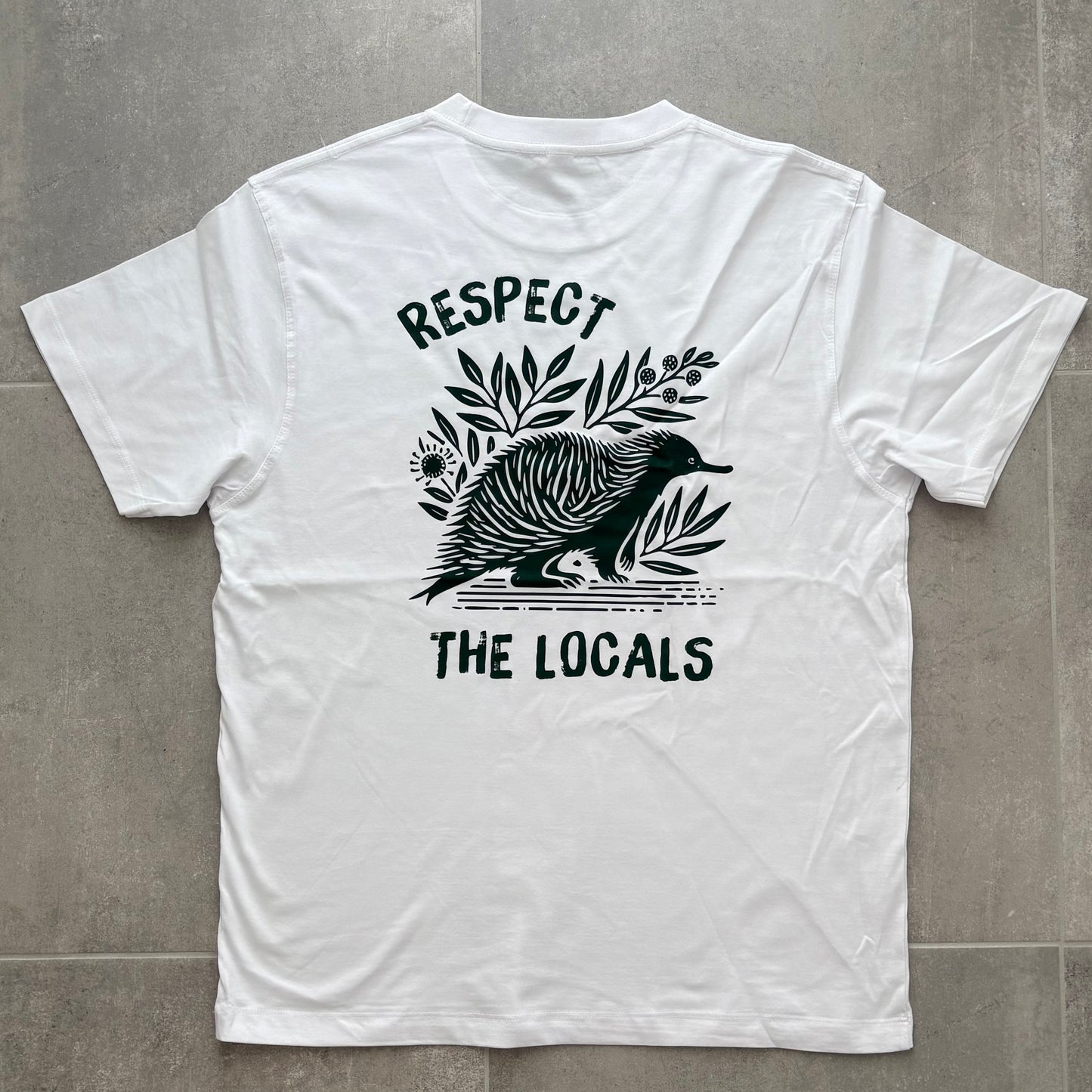 Respect The Locals T-shirt - Echidna