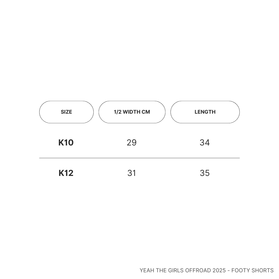 Footy Shorts - Kids